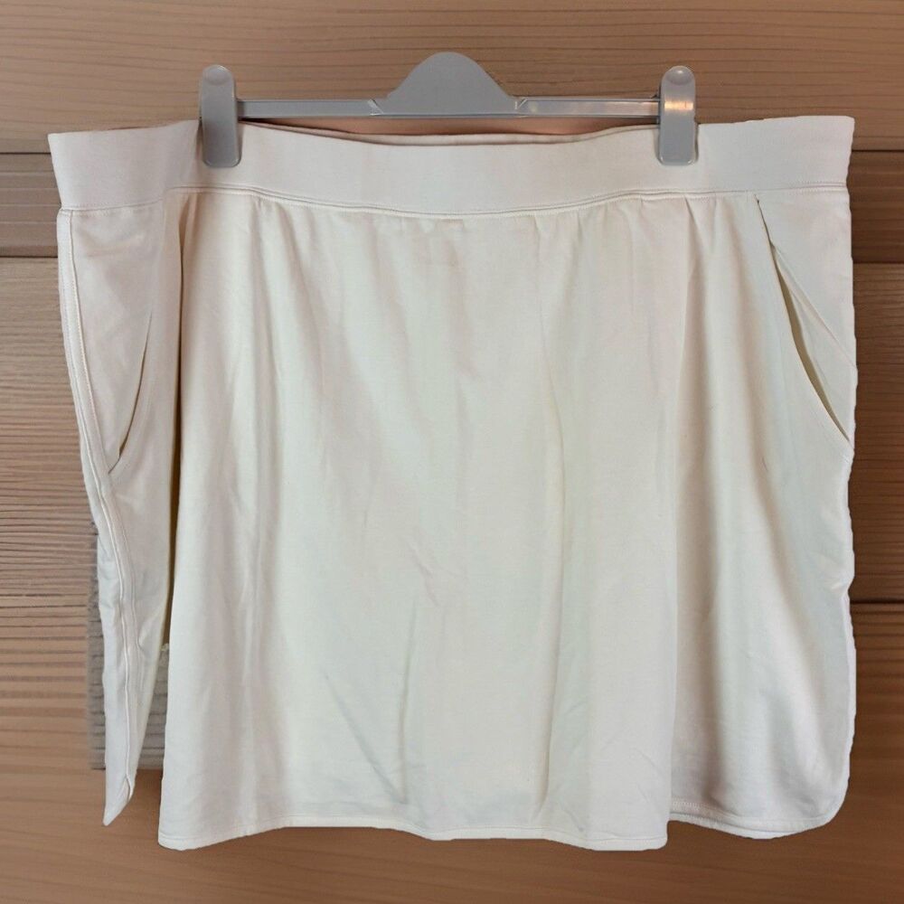 d & Co Women’s White Pull On Stretch Skorts Size 3X Cotton Blend